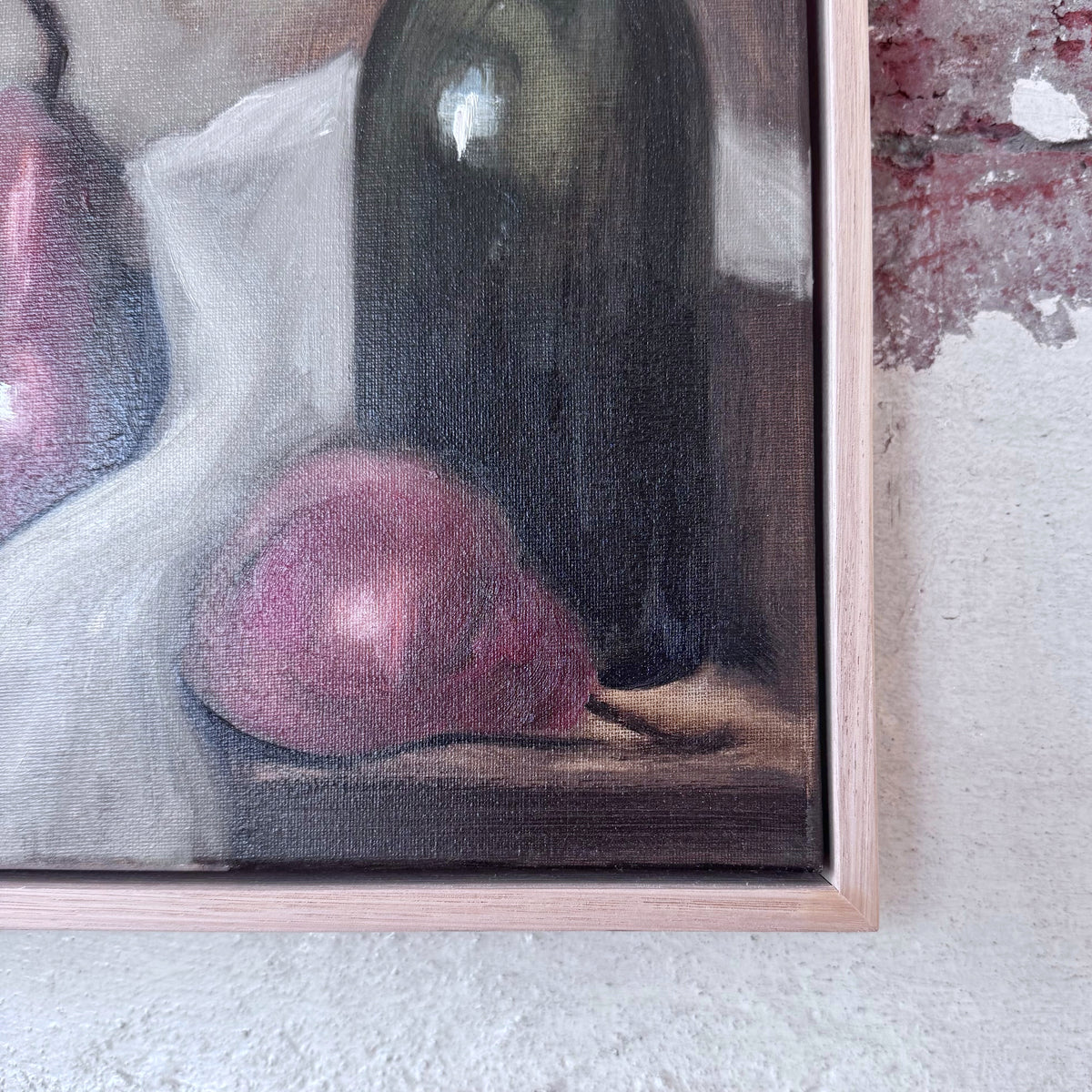 Jessica Olpp - NATURE MORTE AUX POIRES ET À LA BOUTEILLE