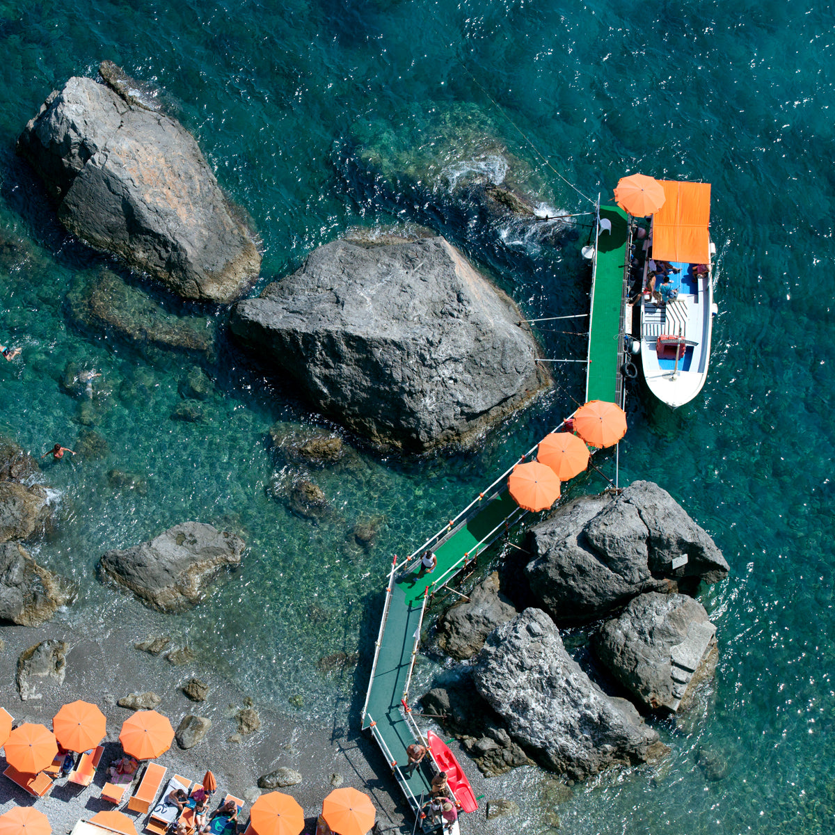 Santa Croce Beach Orange Pop Square - CARLA COULSON
