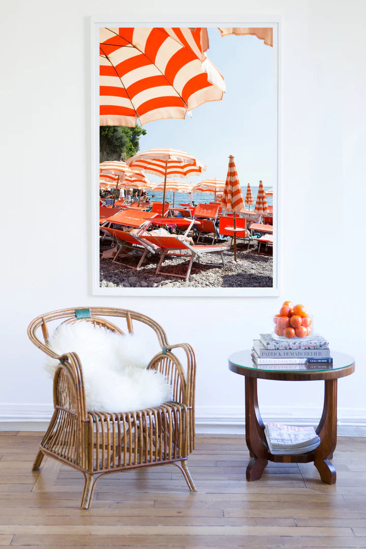 Arienzo Beach - Orange Striped Heart (Portrait) - CARLA COULSON