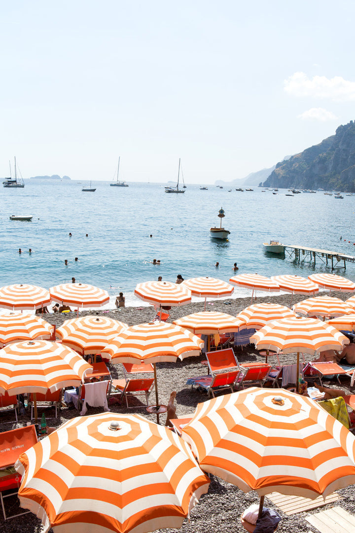 Arienzo Beach - Orange Striped Heart - CARLA COULSON